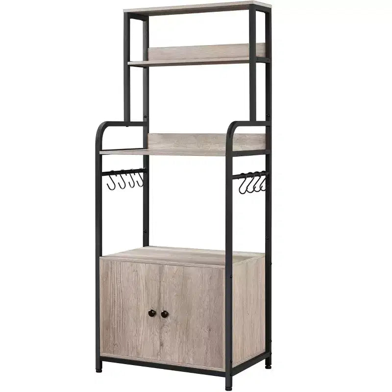Yaheetech 59 Kitchen Storage Rack with Cabinet and Shelves