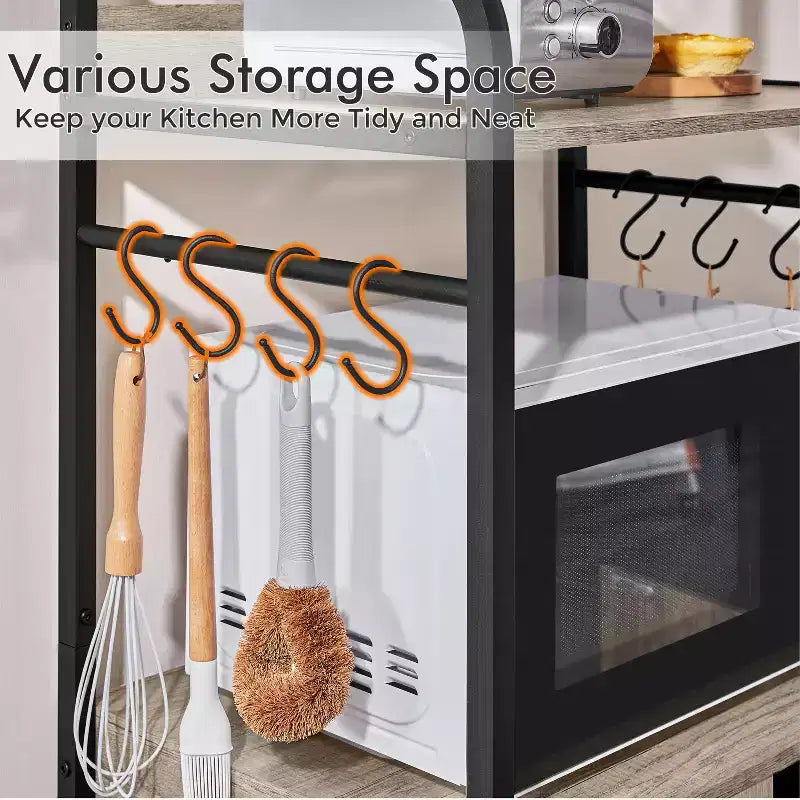 59 Meuble de rangement de cuisine avec armoire et étagères