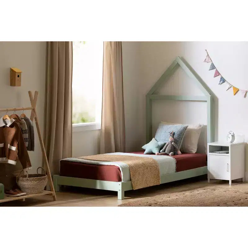 Lit Sweedi avec tête de lit en forme de maison - South Shore