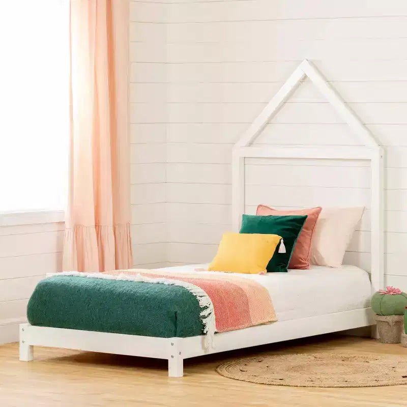 Lit Sweedi avec tête de lit en forme de maison - South Shore
