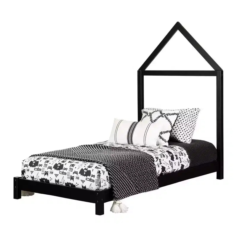 Lit Sweedi avec tête de lit en forme de maison - South Shore