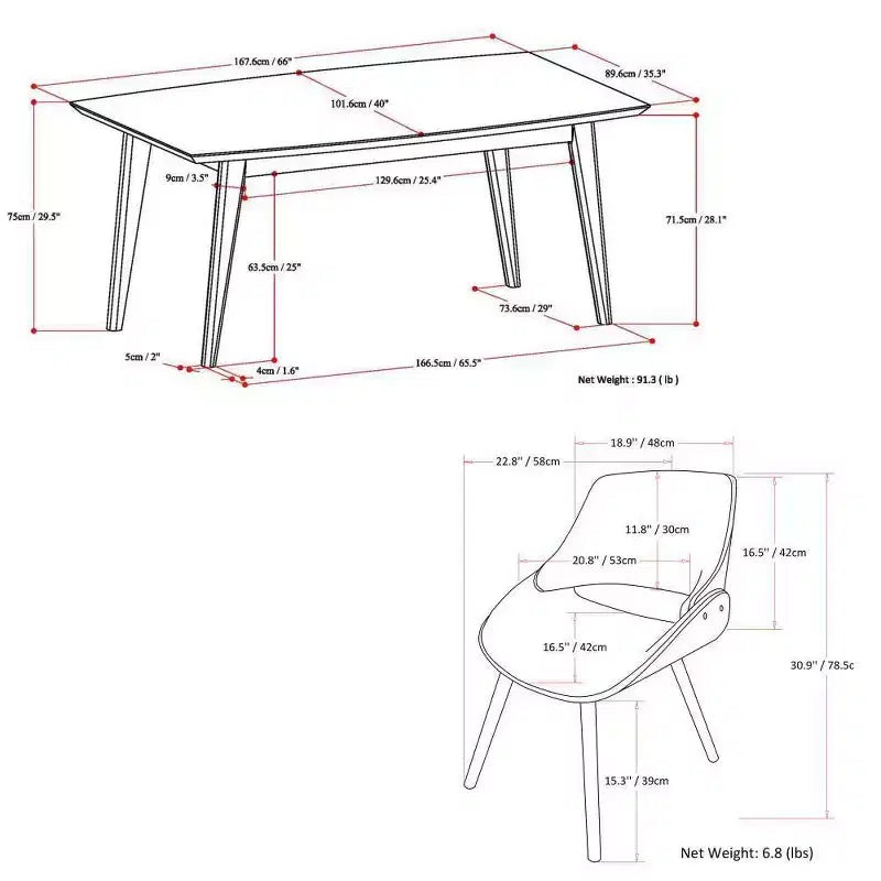 Ensemble de salle à manger Malone V 7 pièces - WyndenHall