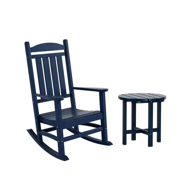 Ensemble chaise berçante de véranda classique WestinTrends 2 pièces avec table d'appoint