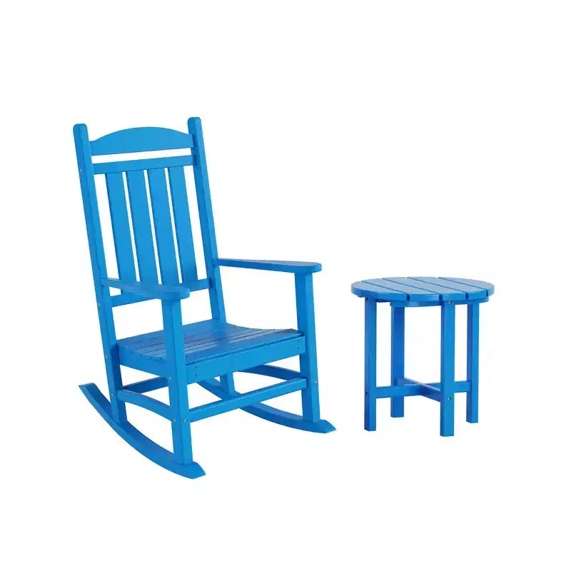 Ensemble chaise berçante de véranda classique WestinTrends 2 pièces avec table d'appoint