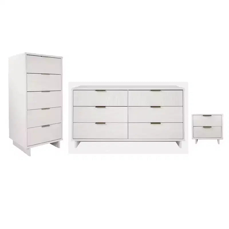 Ensemble de chambre Manhattan Comfort 3 pièces Granville : commode, double commode et table de chevet