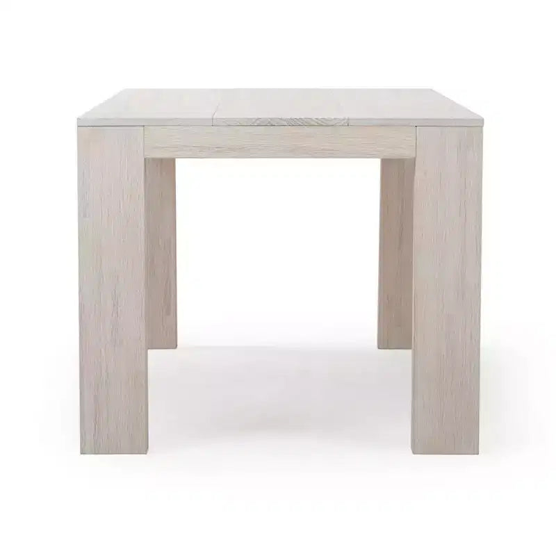 Ensemble de table à manger Plank+Beam 72 Modern en bois massif, brosse métallique noire, + 6 chaises
