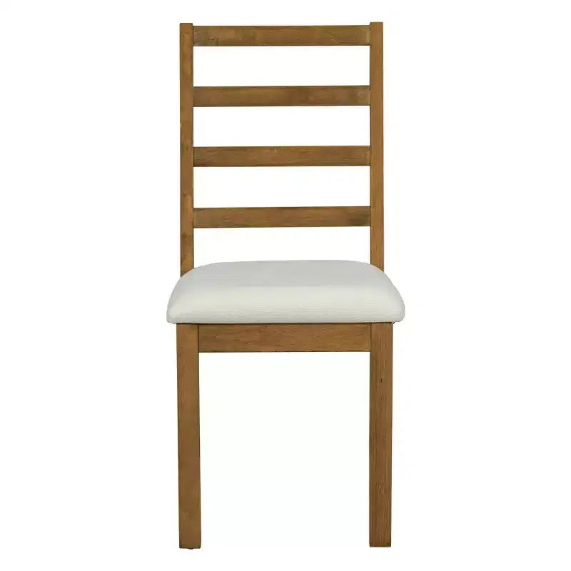 Ensemble de salle à manger 6 pièces Whisen Farmhouse, ensembles de salle à manger de cuisine avec table à manger extensible, 1 banc et 4 chaises de salle à manger à dossier échelle