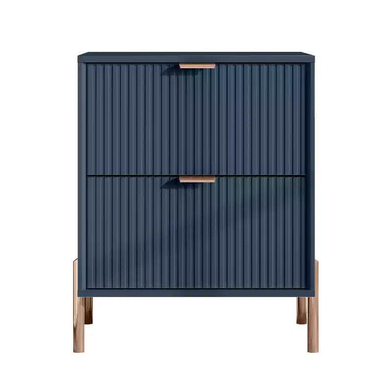 Ensemble Festivo 3 pièces : 2 tables de chevet modernes élégantes à 2 tiroirs et 1 commode à 6 tiroirs