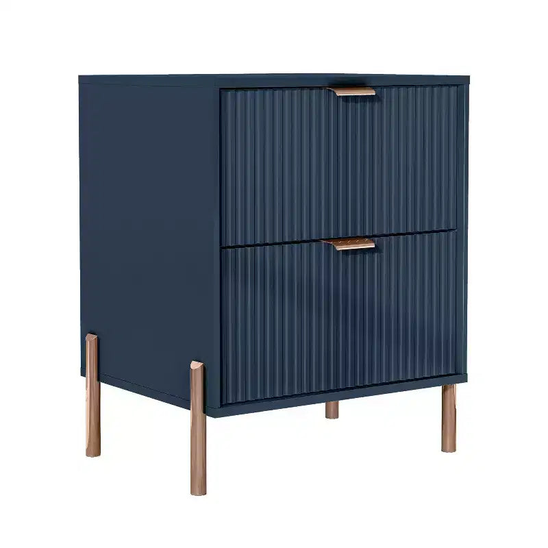 Ensemble Festivo 3 pièces : 2 tables de chevet modernes élégantes à 2 tiroirs et 1 commode à 6 tiroirs